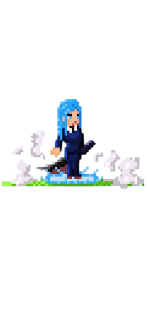 Jujutsu Kaisen character in pixel art sprite